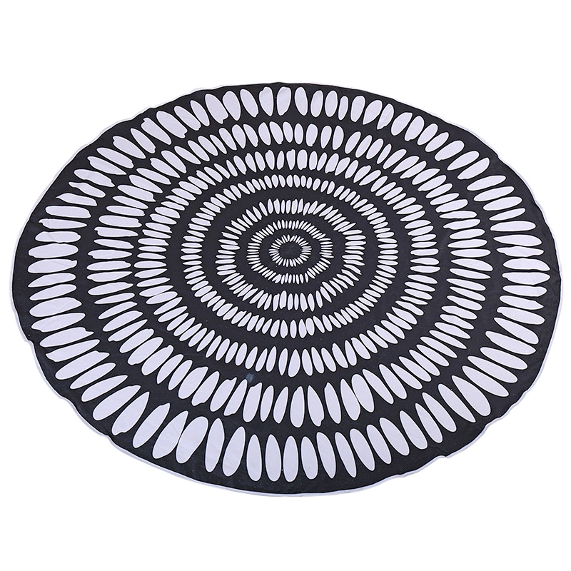 Amazon hot sale printing sand-proof quick-dry portable beach round towels