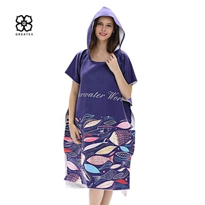 Wholesale special promotional quick dry attractive poncho beach towel robe