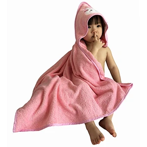 Animal Embroidered Cotton Hooded towel baby