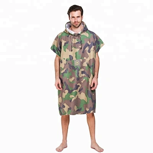 Camouflage Printed Travel Warming hooded poncho