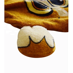 Custom Printed 100% Cotton kids hooded poncho beach towel
