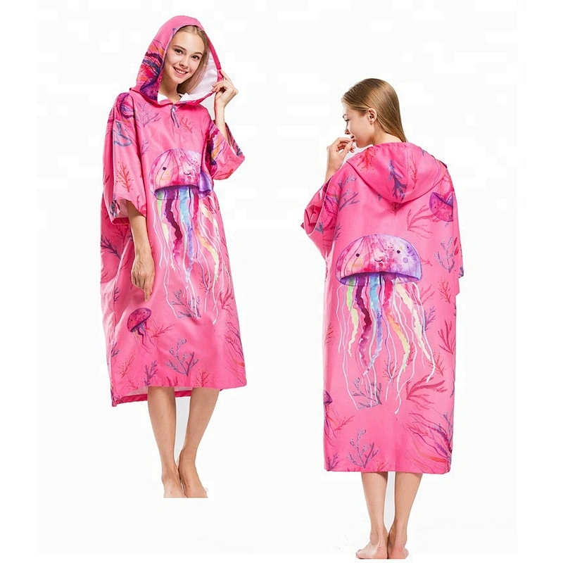 Quick dry Microfiber Poncho Changing robe