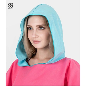 Promotional quick dry and convenient microfiber surf robe with hood