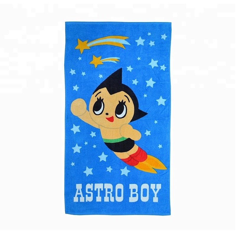 Creative printed rectangular beach microfiber towel for adults kids