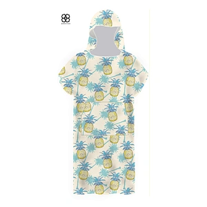Summer surfing custom color microfiber surf changing robe with hood for girls