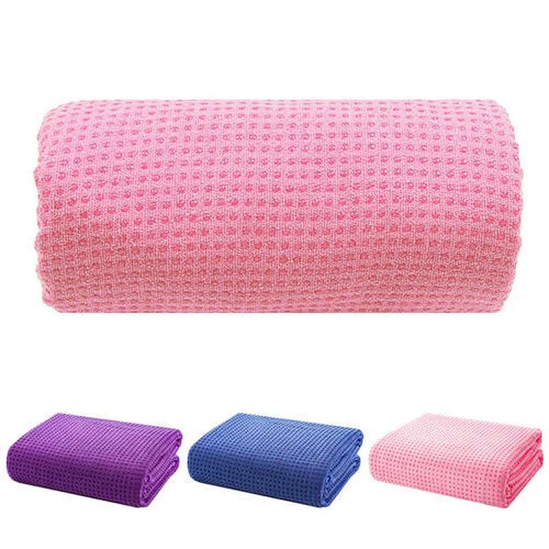 Whosale custom logo printing slogan yoga non slip quick-dry mat towel