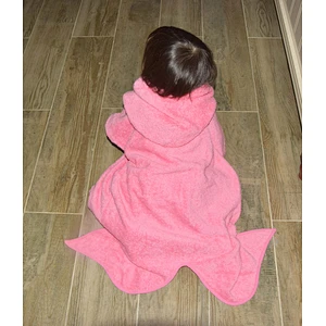 Cute Girls pinky Terry bamboo hooded towel