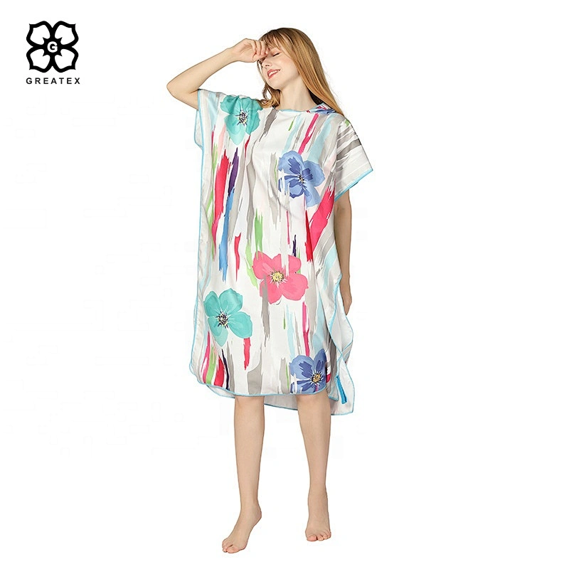Wholesale unique printed adults microfiber surfing robe bath poncho