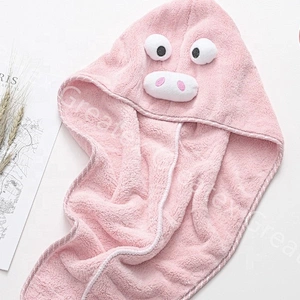 Top quality deluxe animal faces interesting microfibre hair towel
