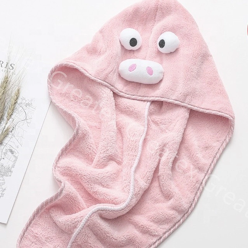 Top quality deluxe animal faces interesting microfibre hair towel
