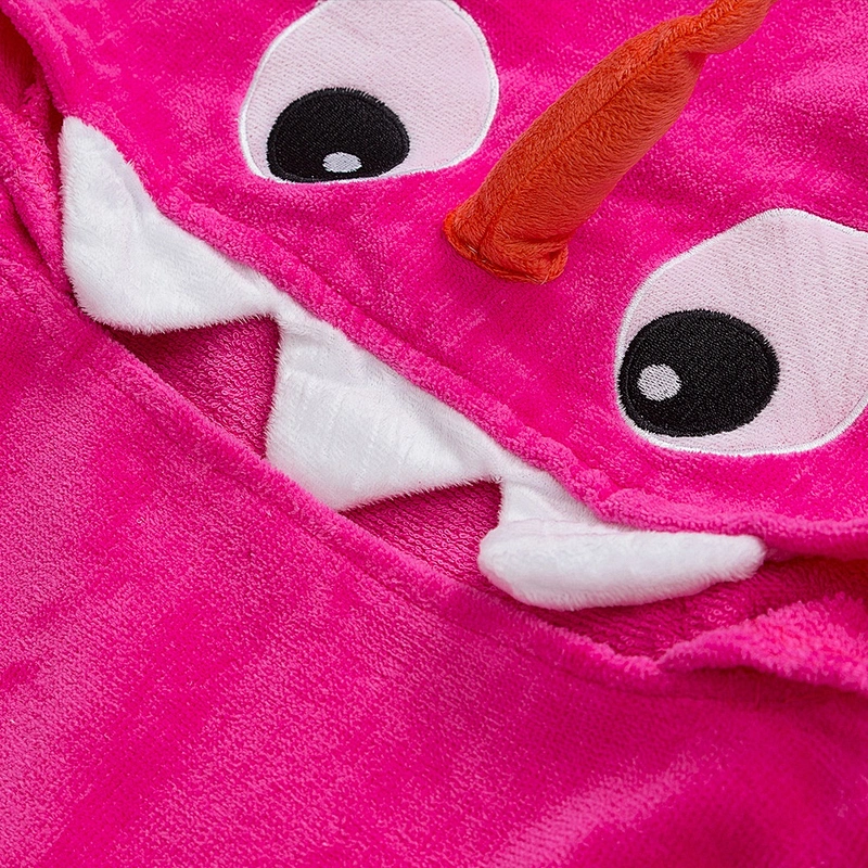 Premium coloful dinosaur pattern hooded towel baby cotton for kids