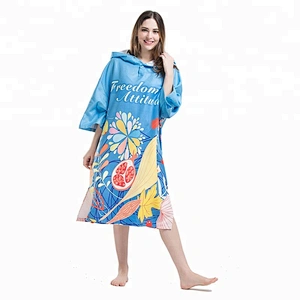 Printed Surf Changing robe adult towel poncho