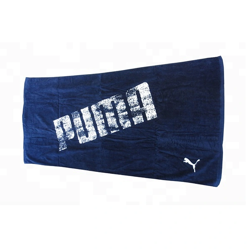 Luxury Customized logo print Black and white beach towels