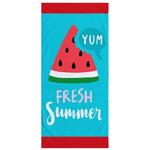 Custom brand logo personalized microfiber beach towel printed