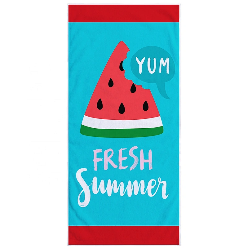 Custom brand logo personalized microfiber beach towel printed