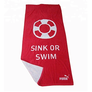 High quality Cotton Custom Brand print Screen printed beach towel