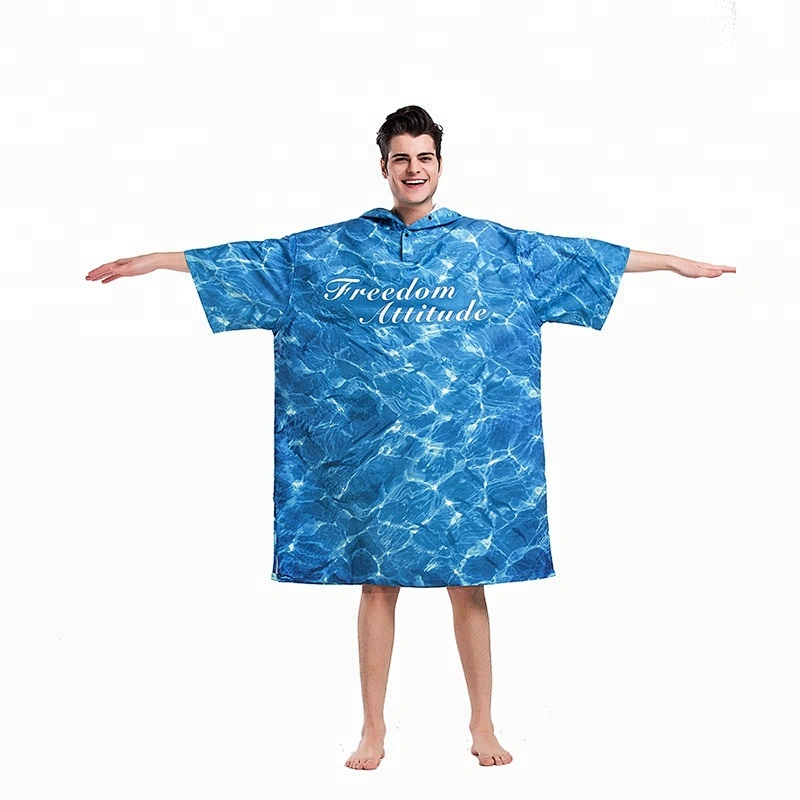 Digital print Swimming microfiber towel surf poncho