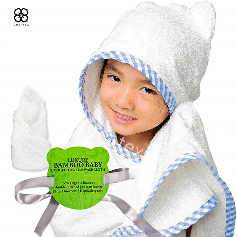 2020 New product organic cotton bamboo hooded poncho towels for baby
