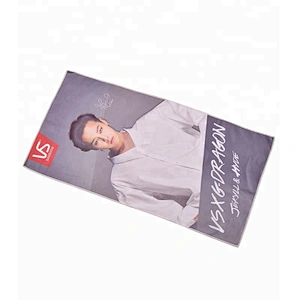 Custom print 100 polyester suede microfiber towel