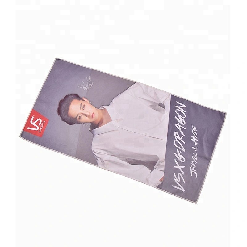 Custom print 100 polyester suede microfiber towel