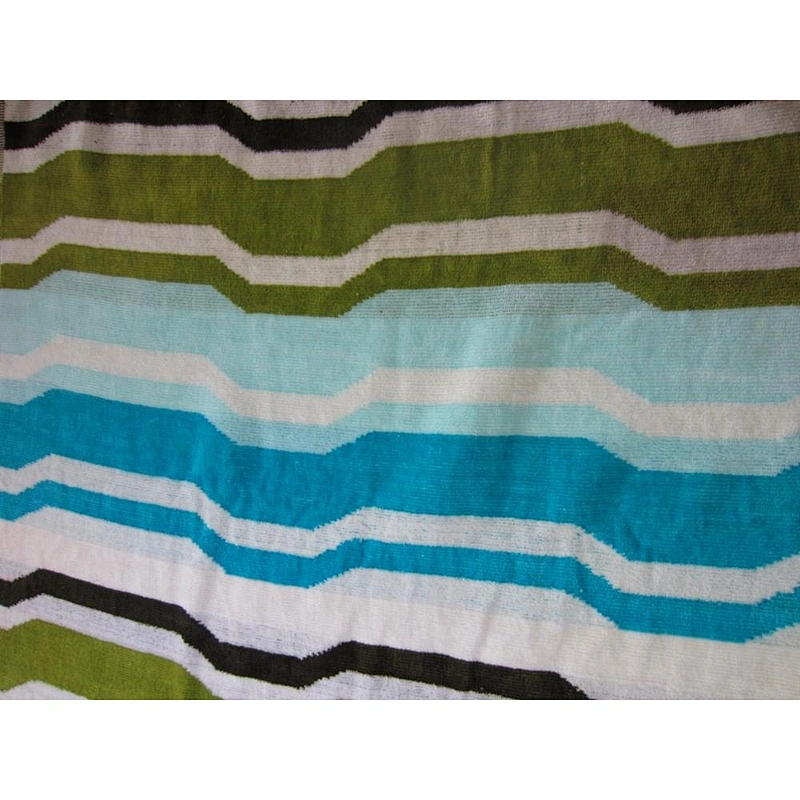 Yarn Dyed 100% Cotton Velvet Large Luxury Summer Pool Bath Towel Stripe
