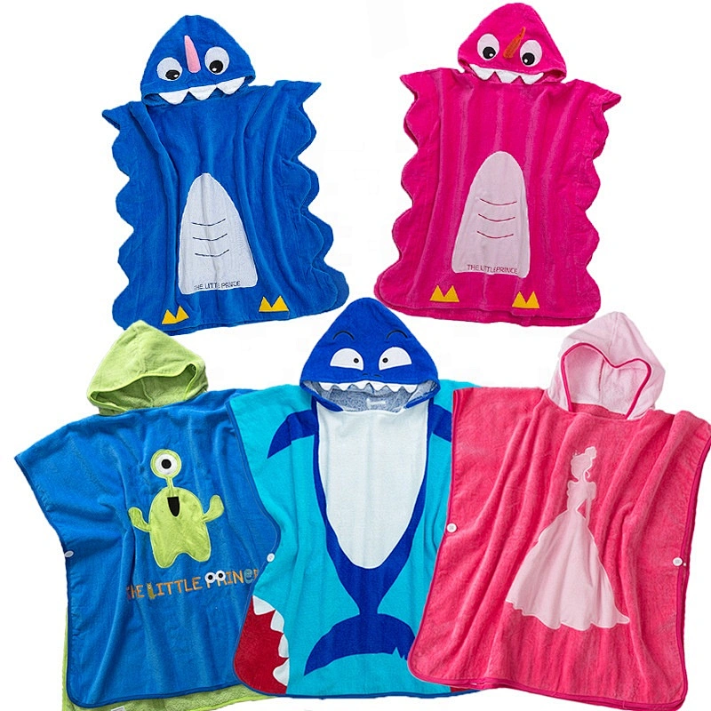 2020 New product  animal designed baby hooded towel poncho for beach