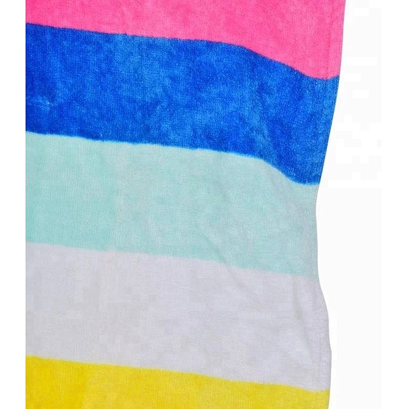 Cotton Beach Colorful stripe printed baby poncho