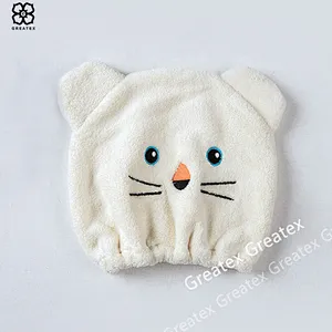 New arrival hot selling custom animal style hair drying hat hair turban towel kids