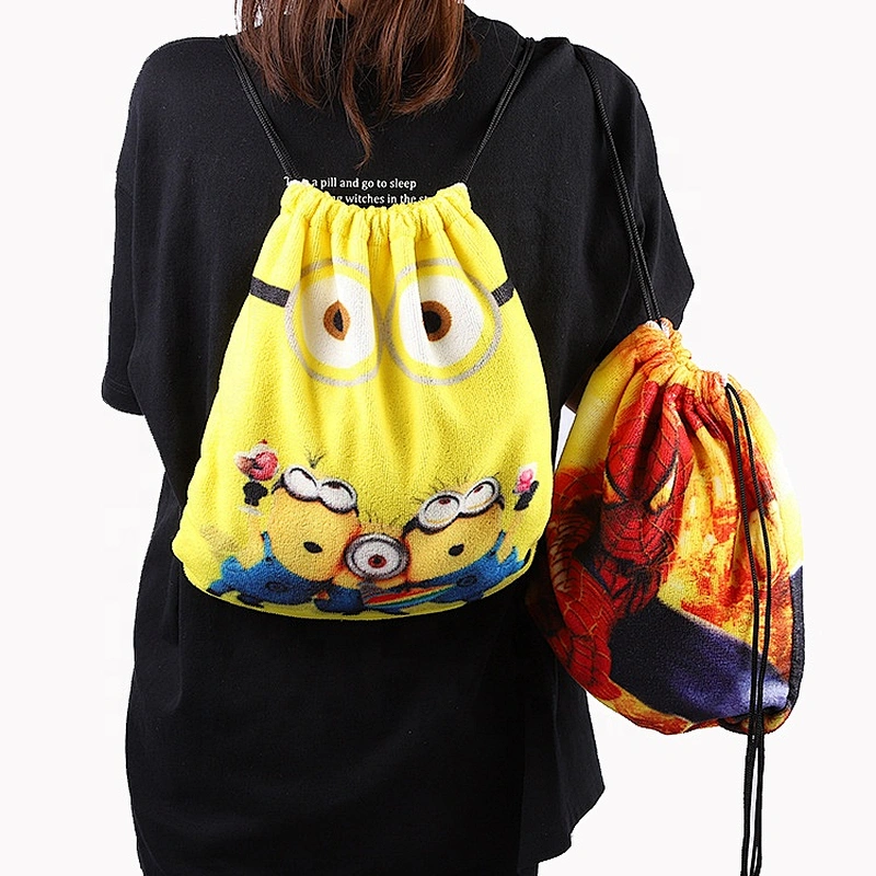 March Expo 100pcs MOQ popular cheap microfiber printed wholesale beach bags