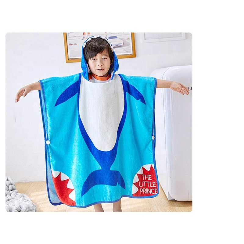 2020 New product  animal designed baby hooded towel poncho for beach