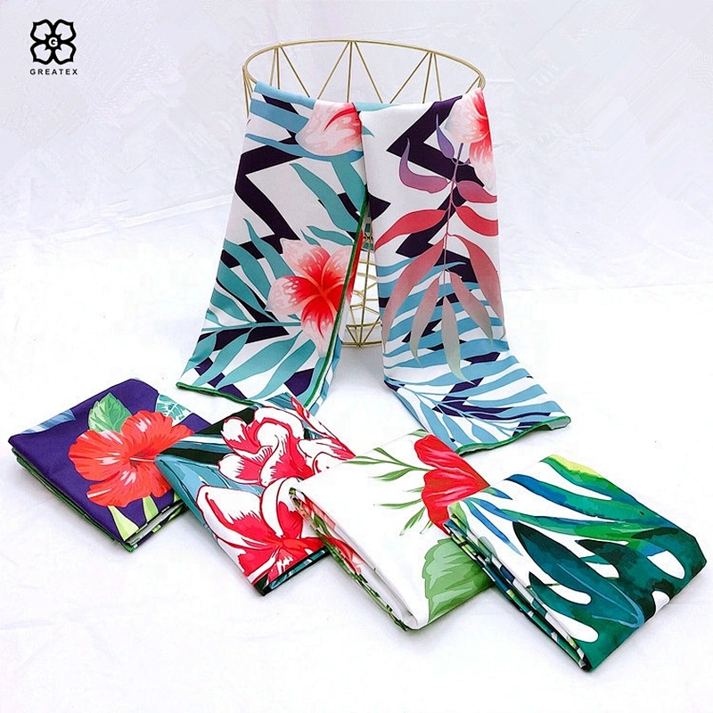 Summer ladies solar unique rectangular microfiber beach towel for swimming