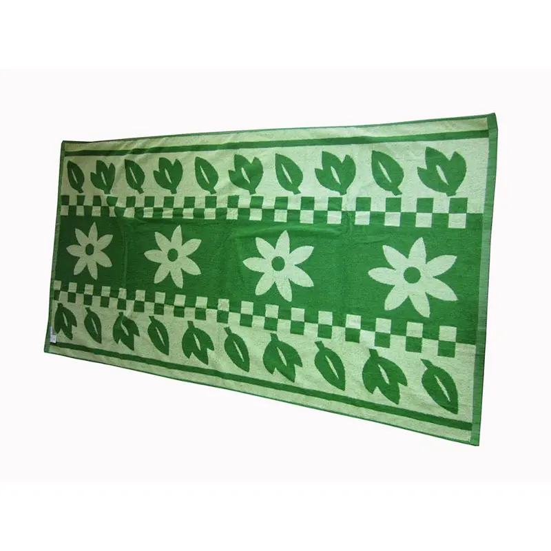 Wholesale Summer 100% cotton green  beach towel with cheap price for sale