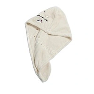 Popular high quality embroidery quick-dry turban hair towel custom