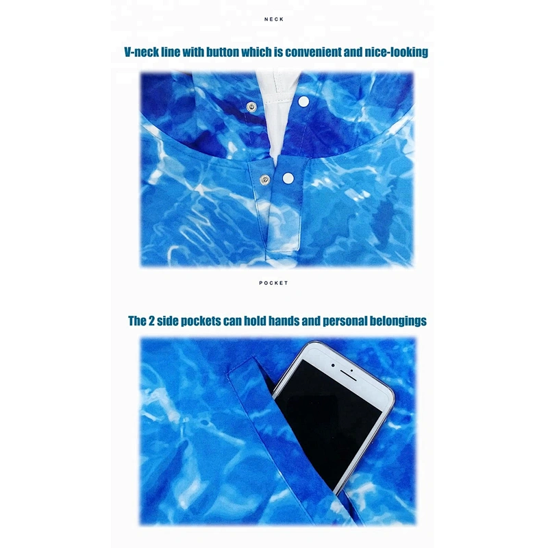 Digital print Swimming microfiber towel surf poncho