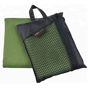 Mesh bag packed Gym Plain dyed microfiber custom sport towels