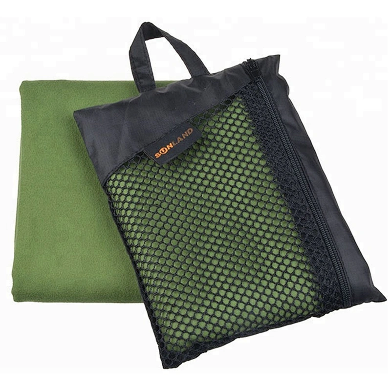 Mesh bag packed Gym Plain dyed microfiber custom sport towels