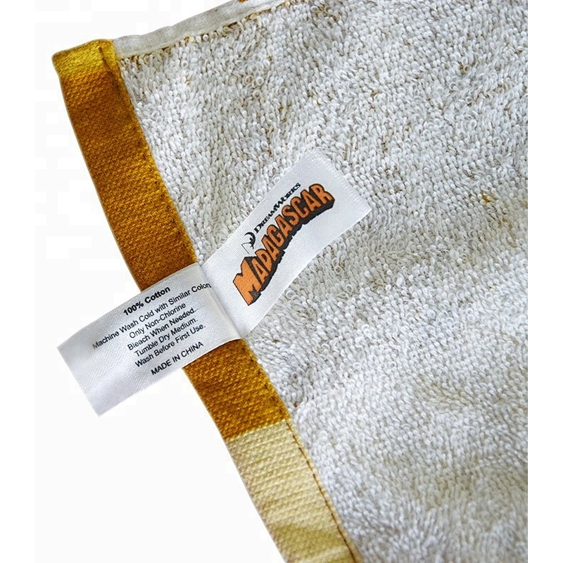 Custom Printed 100% Cotton kids hooded poncho beach towel