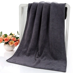 Super softness Solid color microfiber towel fabric with 420gsm for car wash