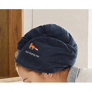 2020 Popular custom embroidery absorbent hair towel turban wrap