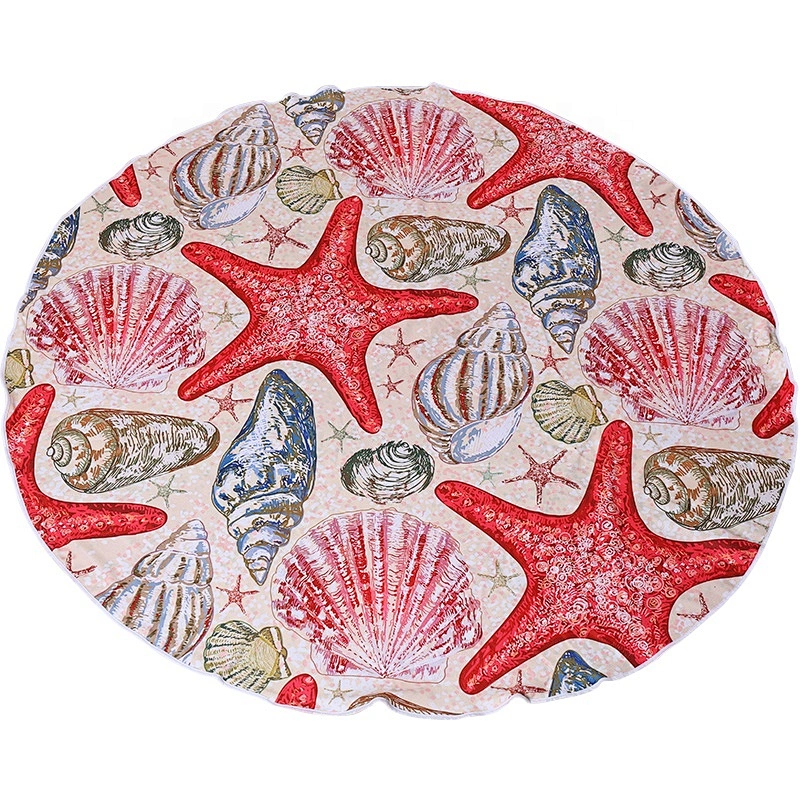 Wholesale thick microfiber large multi-purpose round beach towel