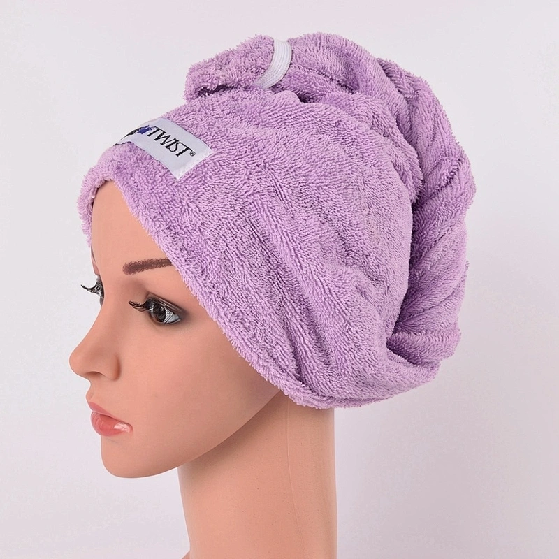 2020 High quality wrap around Cotton Hair drying cap super absorbent towel  for women