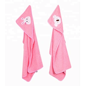 Multi designs embroidery 100% cotton baby hooded towels for kids