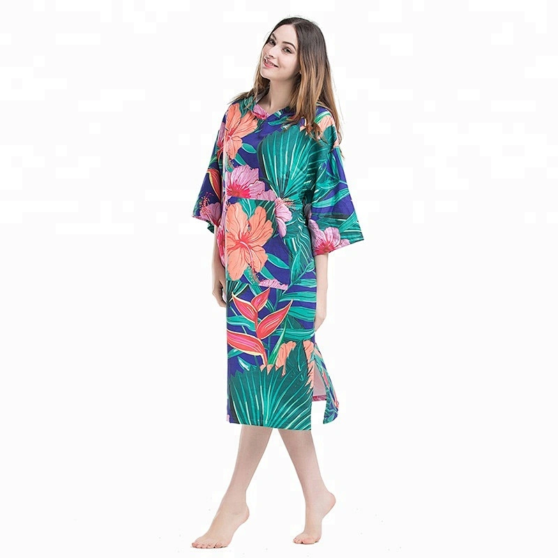 Wholesale Microfiber hooded poncho towels for adults