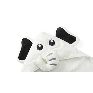 Premium embroidery animal hood baby hooded towel bamboo organic bamboo fiber