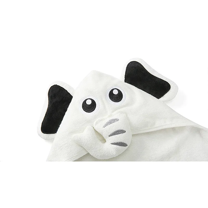 Premium embroidery animal hood baby hooded towel bamboo organic bamboo fiber
