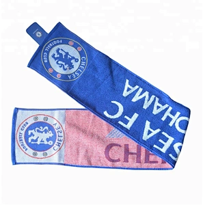 Custom brand promotional 100% cotton sport towel with slogan