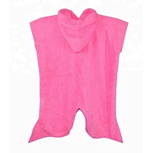 Premium 100%cotton Pink Kids poncho Baby Bath Hooded towel