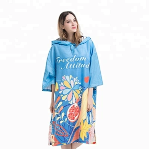 Printed Surf Changing robe adult towel poncho