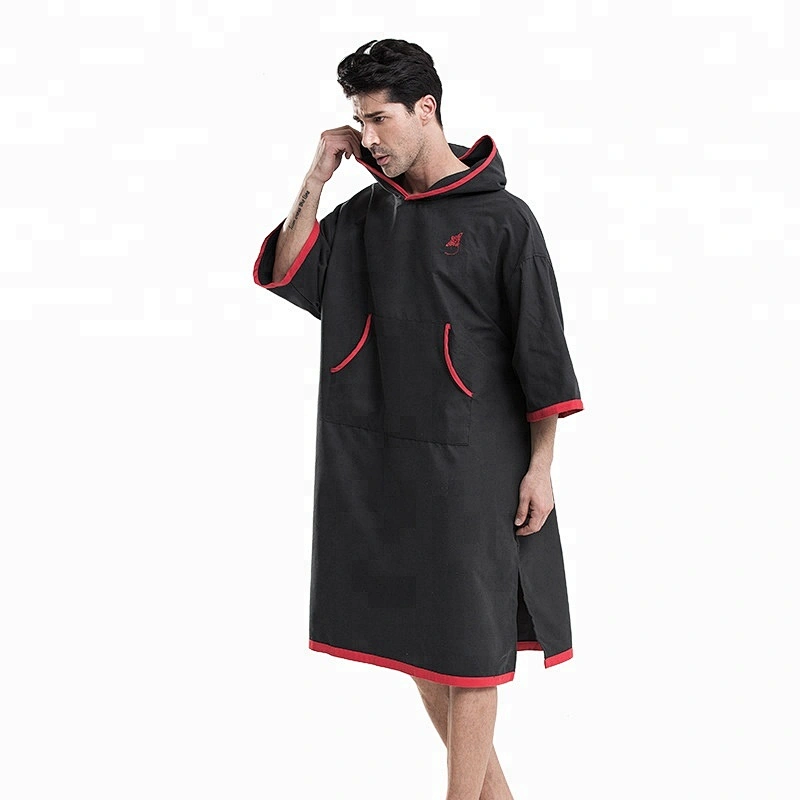Adults Men Women Changing Towel Poncho Wetsuit Changing Robe Quick Dry Surf Poncho Robe with Hood