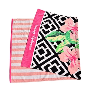 High Quality Custom Colorful Adult Beach Towels with 100% Cotton
